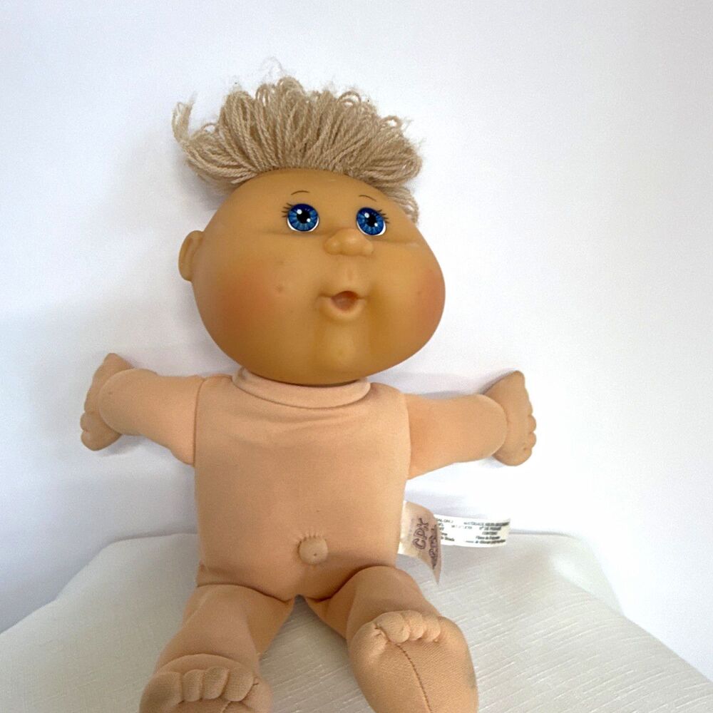 Cabbage Patch Kids Play Along 14 in Baby Doll Blue Eyes Signed Xavier Roberts